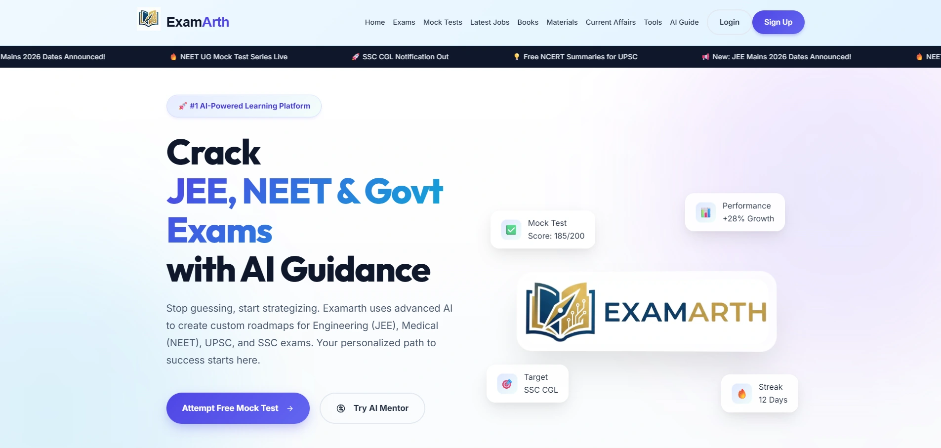 Examarth project screenshot 1